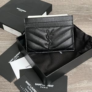 *NEW* Authentic YVES SAINT LAURENT YSL Cassandra Matelasse All Black Card Case